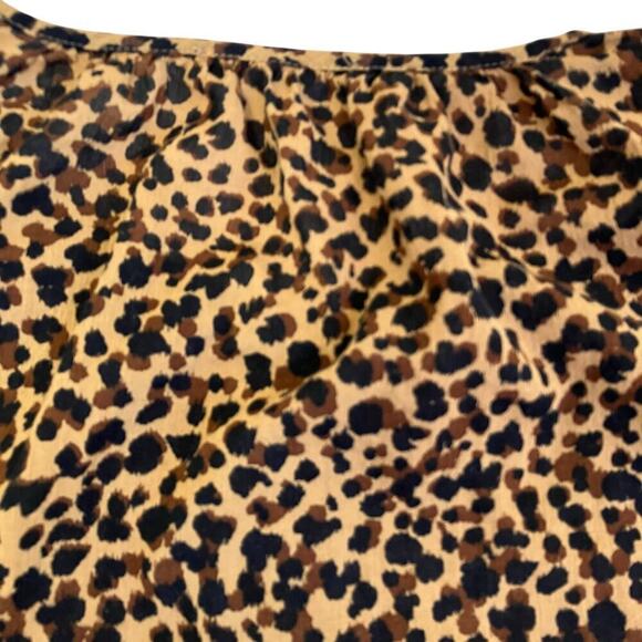 Madewell Balloon-Sleeve Button-Up Top in Painted Leopard Lightweight Sz S - Picture 11 of 16
